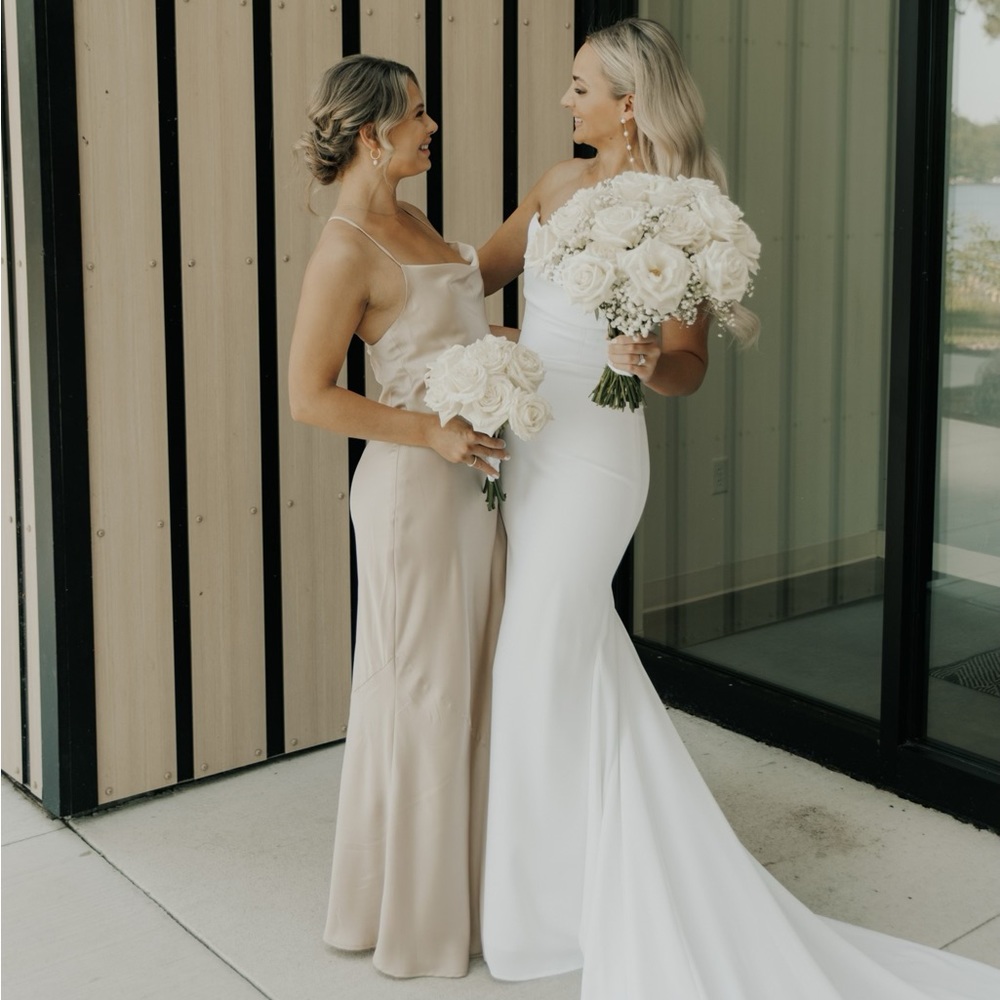 Show me your mumu Tuscany champagne bridesmaid dress
